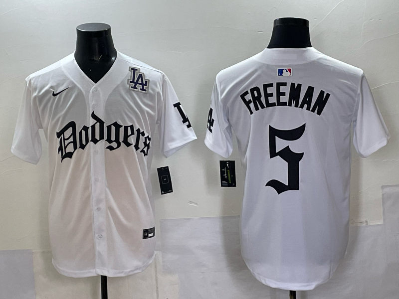 Men Los Angeles Dodgers #5 Freeman white Nike 2025 MLB jersey 004->los angeles dodgers->MLB Jersey